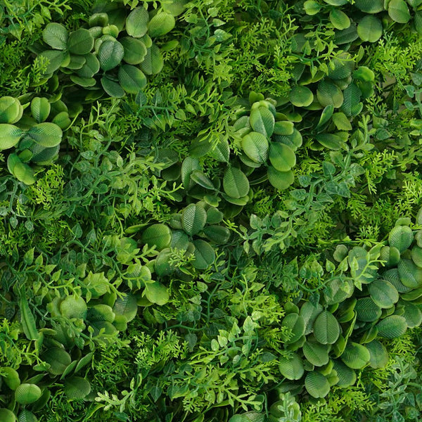 4 Panels Artificial Boxwood Hedge Black Locust and Cypress Leaves Foliage Green Garden Wall Mat#whtbkgd
