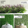 11 Sq ft. | 4 Panels Artificial Boxwood Hedge Small Leaves Faux Foliage Green Garden Wall Mat