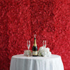Hydrangea Artificial Flower Wall Mat Panel - Red - 4 panels