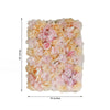 13 Sq ft. | 4 Panels UV Protected Lifelike Assorted Silk Flower Wall Mats - Pink | Champagne