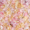 13 Sq ft. | 4 Panels UV Protected Lifelike Assorted Silk Flower Wall Mats - Pink | Champagne#whtbkgd