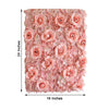 Pack of 4 - 11 Sq ft. UV Protected 3D Blush | Rose Gold Cream Silk Rose & Hydrangea Flower Wall Mat Panel