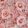 4 Pack 11 Sq ft. UV Protected 3D Blush | Rose Gold Cream Silk Rose & Hydrangea Flower Wall Mat Panel#whtbkgd