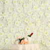 4 Pack 11 Sq ft. UV Protected 3D Cream Silk Rose & Hydrangea Flower Wall Mat Panel