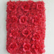 4 Pack 11 Sq ft. UV Protected 3D Red Silk Rose & Hydrangea Flower Wall Mat Panel