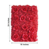 Pack of 4 - 11 Sq ft. UV Protected 3D Red Silk Rose & Hydrangea Flower Wall Mat Panel