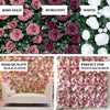 3 Sq Ft - White Silk Rose Flower Wall Panels, Wedding Backdrop Wall Decor