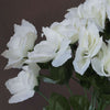 Small Open Rose Bush Artificial Silk Flowers - Cream