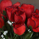Small Rose Buds Artificial Silk Flowers - Black / Red