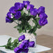 Small Rose Buds Artificial Silk Flowers - Purple