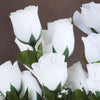 Small Rose Buds Artificial Silk Flowers - White