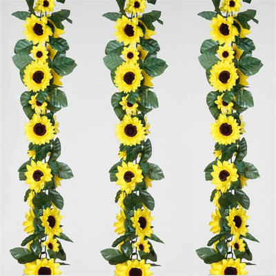 Artificial Sunflower Garland - 6 ft