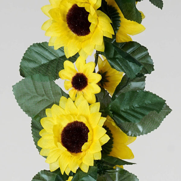 Artificial Sunflower Garland - 6 ft