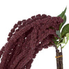 Pack of 2 - 32 inch Burgundy Amaranthus Artificial Flower Stem With Ivy Leaves#whtbkgd