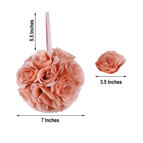 Flower Ball, Silk Rose Pomander Kissing Ball