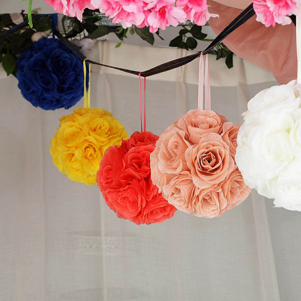 Flower Ball, Silk Rose Pomander Kissing Ball