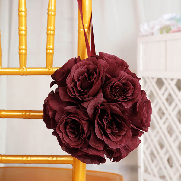 Flower Ball, Silk Rose Pomander Kissing Ball