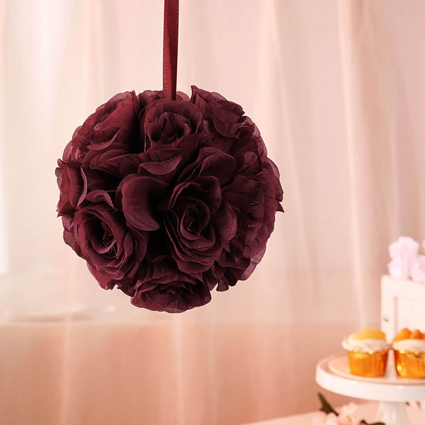 Flower Ball, Silk Rose Pomander Kissing Ball