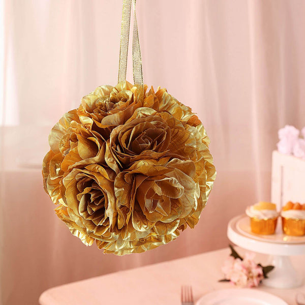 Flower Ball, Silk Rose Pomander Kissing Ball