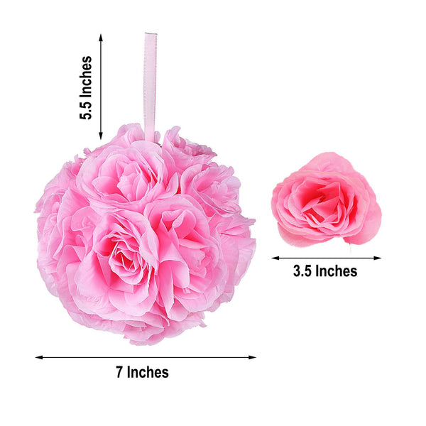 Flower Ball, Silk Rose Pomander Kissing Ball