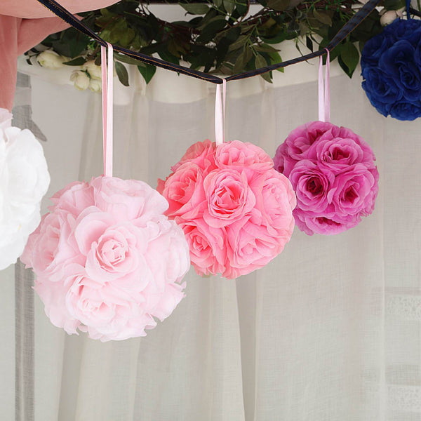 Flower Ball, Silk Rose Pomander Kissing Ball