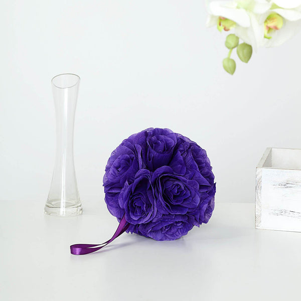 Flower Ball, Silk Rose Pomander Kissing Ball
