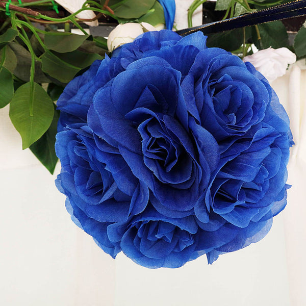 Flower Ball, Silk Rose Pomander Kissing Ball#whtbkgd
