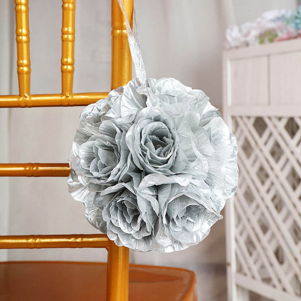 Flower Ball, Silk Rose Pomander Kissing Ball