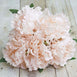 5 Heads | 11" Tall Artificial Peony Bouquet Rose Gold | Silk Flowers Factory