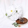 5 Heads | 11" Tall Artificial Peony Bouquet White | Silk Flowers Factory