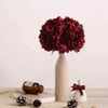 5 Heads | 11" Tall Artificial Peony Bouquet Wine | Silk Flowers Factory