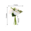 12'' Tall White Artificial Peony Silk Flowers Bouquet