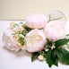 10 Pack | 3inch Silk Peony Flower Heads, Artificial Peonies For Flower Arrangement - Rose Gold#whtbkgd