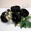 10 Pack | 3inch Silk Peony Flower Heads, Artificial Peonies For Flower Arrangement - Black#whtbkgd