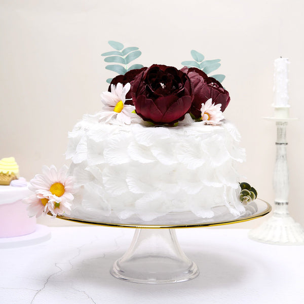 10 Pack | 3inches Silk Peony Flower Heads, Artificial Peonies For Flower Arrangement - Burgundy