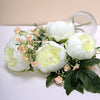 10 Pack | 3inches Cream Silk Peony Flower Heads, Artificial Peonies For Flower Arrangement#whtbkgd