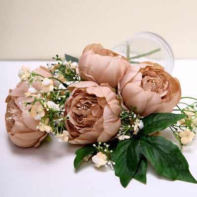 10 Pack | 3inch Silk Peony Flower Heads, Artificial Peonies For Flower Arrangement - Mauve#whtbkgd