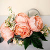10 Pack | 3inch Silk Peony Flower Heads, Artificial Peonies For Flower Arrangement - Peach#whtbkgd