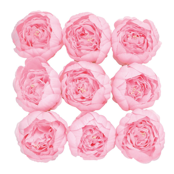 10 Pack | 3inch Silk Peony Flower Heads, Artificial Peonies For Flower Arrangement - Pink