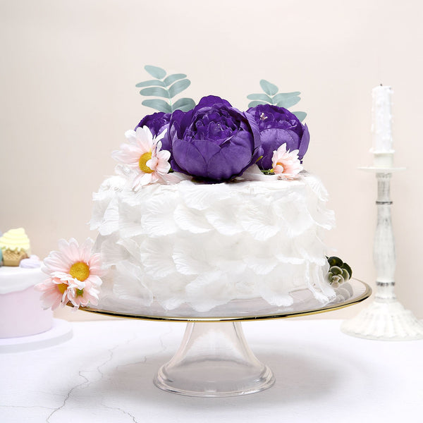 10 Pack | 3inch Silk Peony Flower Heads, Artificial Peonies For Flower Arrangement - Purple