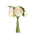10inches Tall | Beige 5 Heads Silk Peonies, Artificial Peony Flower Bouquet