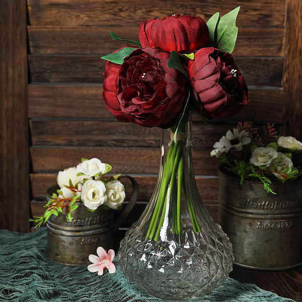 Artificial Silk Peonies, Peony Bouquet, Wedding Flower Bouquet