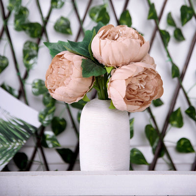 Artificial Silk Peonies, Peony Bouquet, Wedding Flower Bouquet 