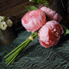 Artificial Silk Peonies, Peony Bouquet, Wedding Flower Bouquet
