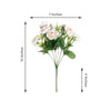 4 Bushes | 12inch Peony Flower Bouquet, Artificial Flower Arrangements - Blush | Rose Gold
