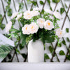 4 Bushes | 12inch Peony Flower Bouquet, Artificial Flower Arrangements - Blush | Rose Gold