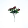 4 Bushes | 12inches Burgundy Peony Flower Bouquet, Artificial Flower Arrangements