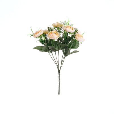 4 Bushes | 12inches Cream Peony Flower Bouquet, Artificial Flower Arrangements