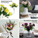 4 Bushes | 12inches White Peony Flower Bouquet, Artificial Flower Arrangements