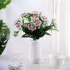 4 Bushes | 12inches Lavender Peony Flower Bouquet, Artificial Flower Arrangements